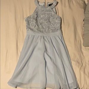 halter neck lace dress from lulus